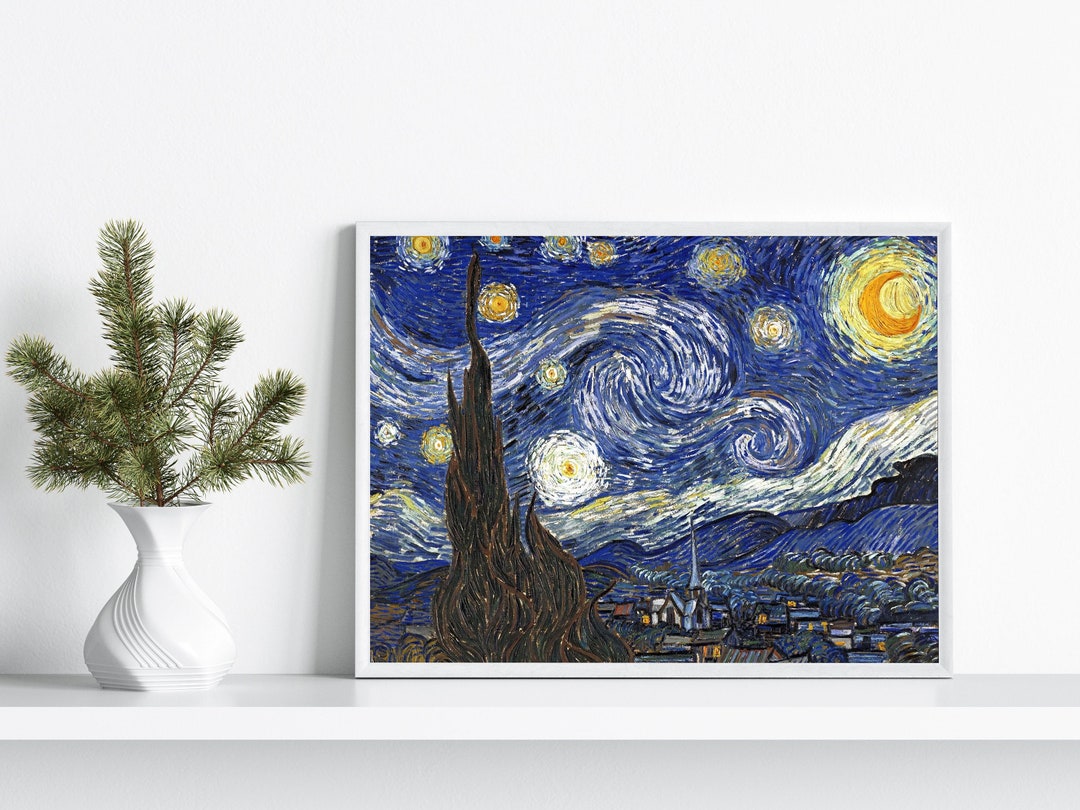 Starry Night by Vincent Van Gogh Print, Classic Art Prints, Photo Print ...
