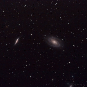 Wall Art, Bode&#39;s Galaxy & Cigar Galaxy Print, gifts for her, poster print,  gifts for him, original photography, Astrophotography Prints