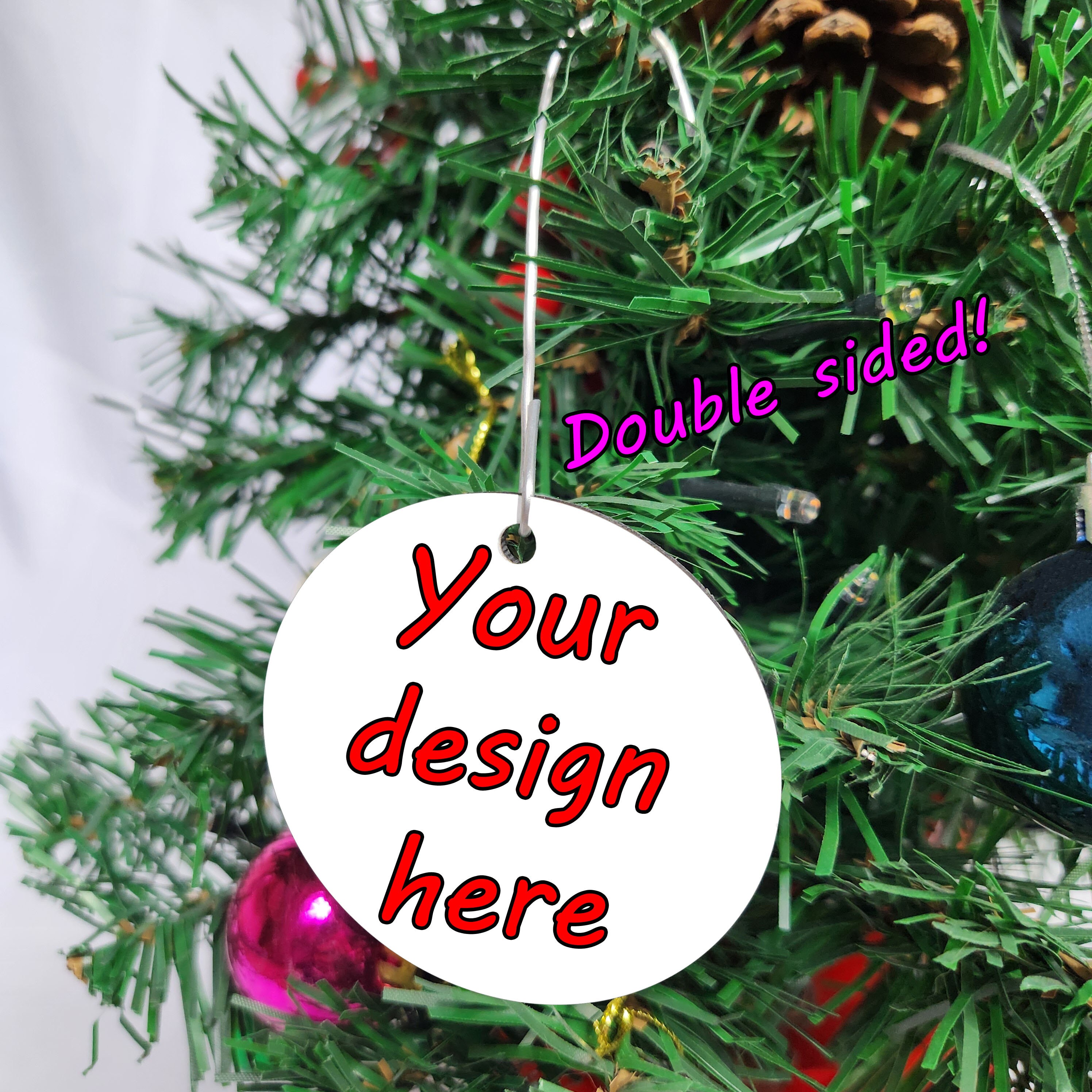 Double Sided Sublimation Blank Ornament, Sublimation, Blank Ornament,  Christmas Ornament, DIY Sublimation 