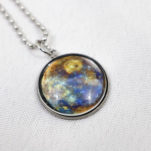 Summer Jewelry, Pendant & Earring, Astrology, Charm Necklace, Mercury Photo, NASA, Space Jewelry, Metal Necklace, Bracelet