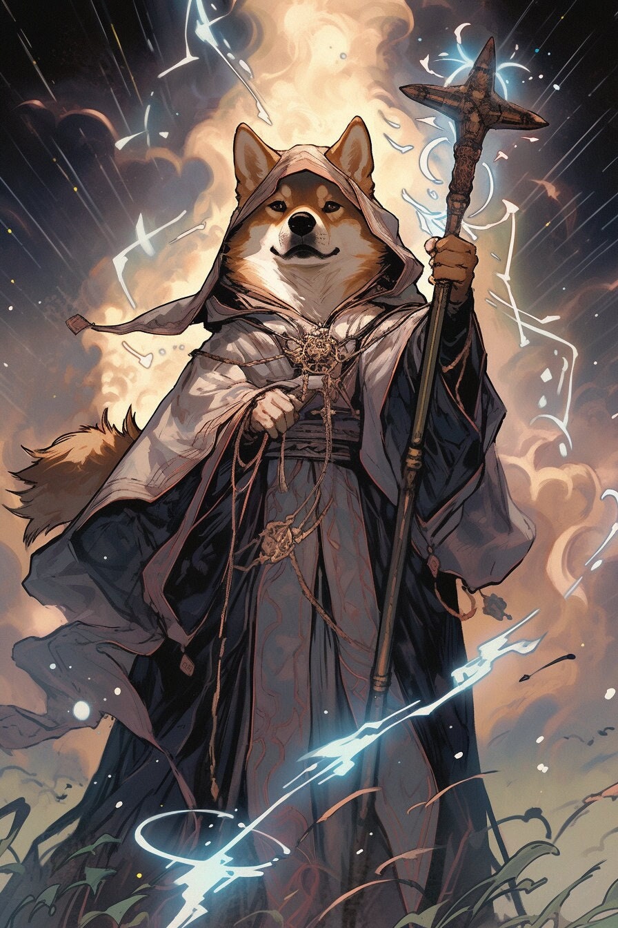 Unframed Wall Art, Doge the Holy Priest Print, Poster Print, Home Decor ...