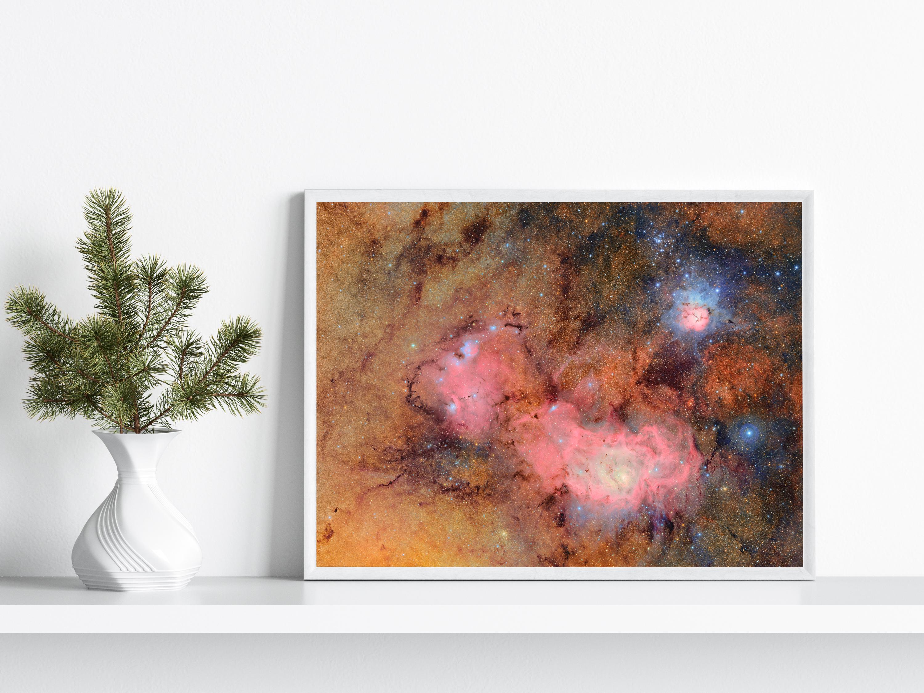Lagoon Nebula Photo Print Imaged by Vera C Rubin Observatory, Wall