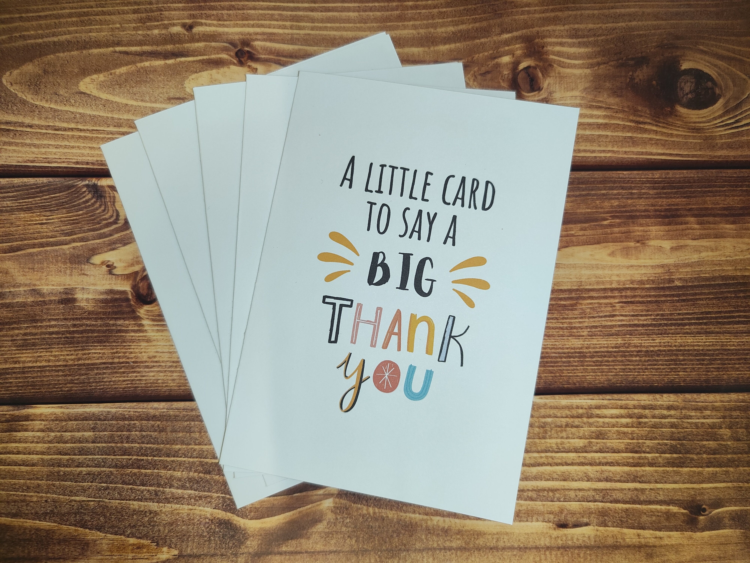 10 Thank You Cards. A6 Thank You Cards With Envelopes. Pack of 10