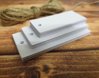 Rectangle White Blank Gift Tags