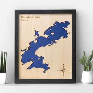 50 % de réduction sur une deuxième carte de lac personnalisée 10 x 12 pouces du même design
