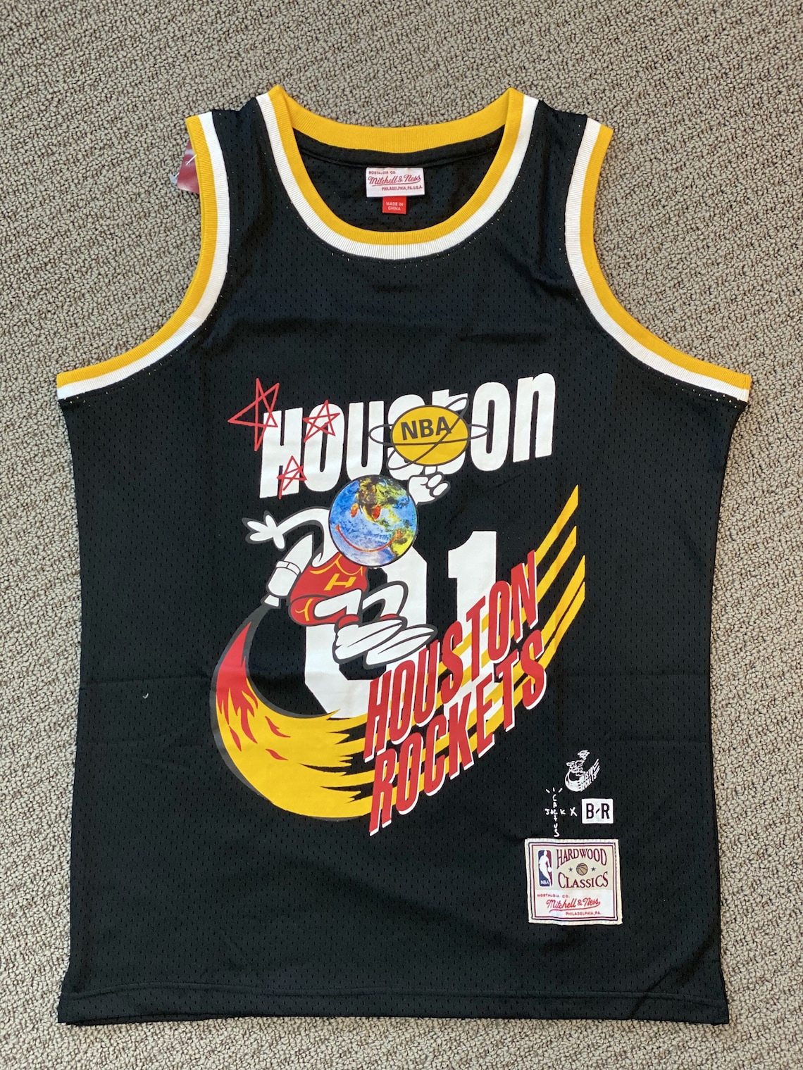 TRAVIS SCOTT Houston Rockets inspired jersey basketball cactus | Etsy