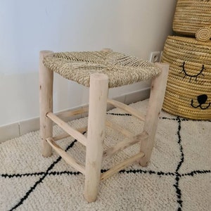 natural wood and doum stool