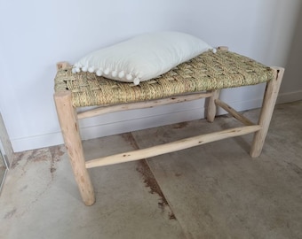 banc en bois et doum