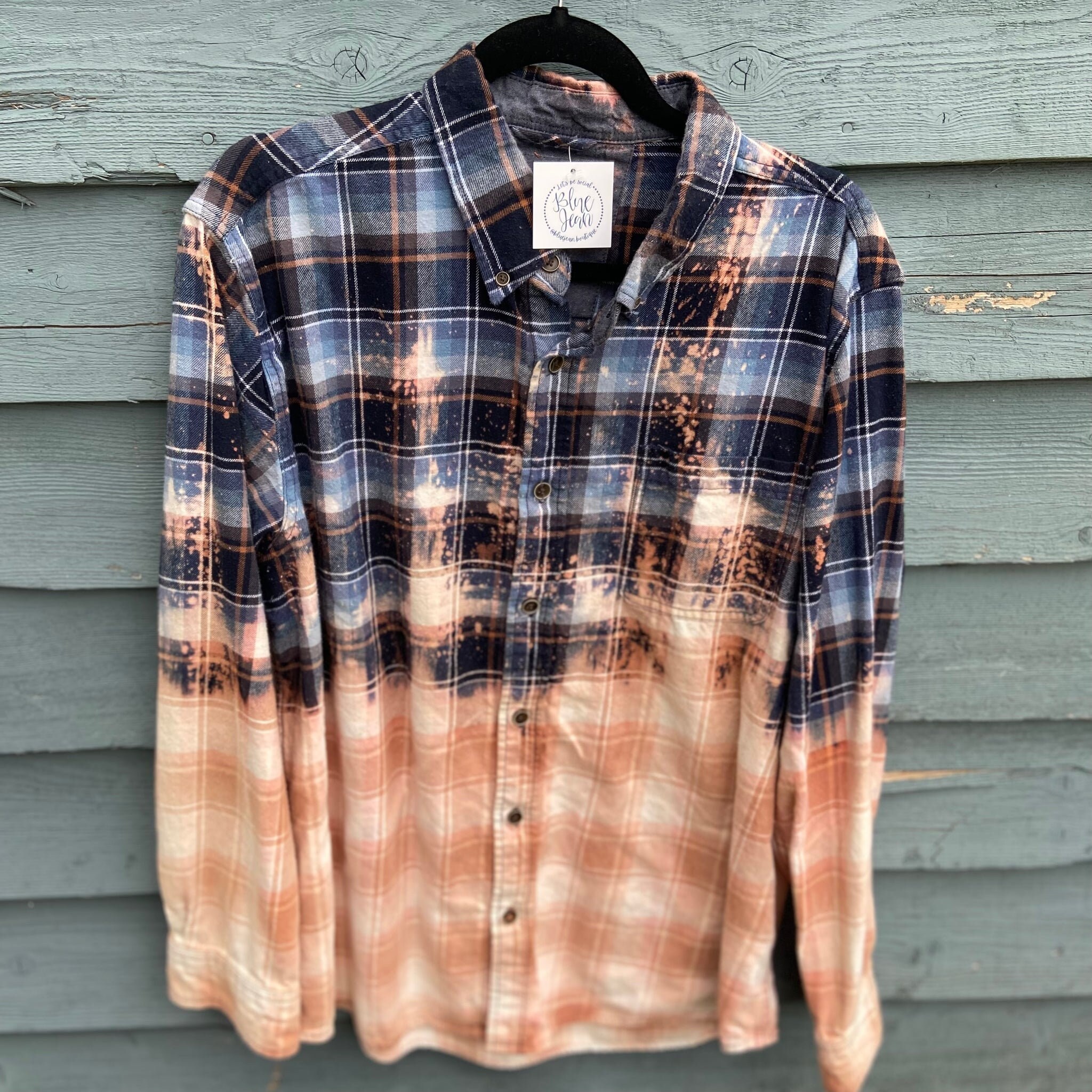 Merica Bleached Flannel Top