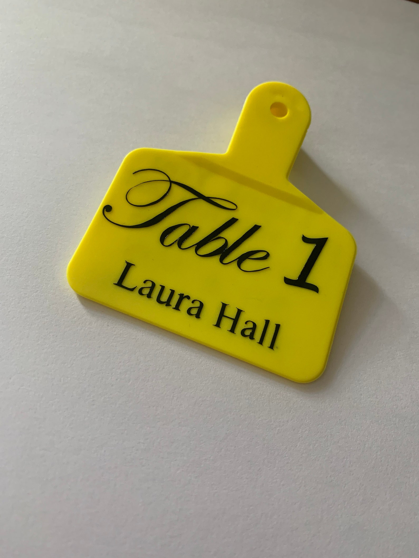 Personalised Cow Tags Etsy