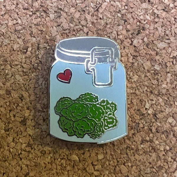 I Love Weed Pin | Enamel Lapel Pin Badge Brooch