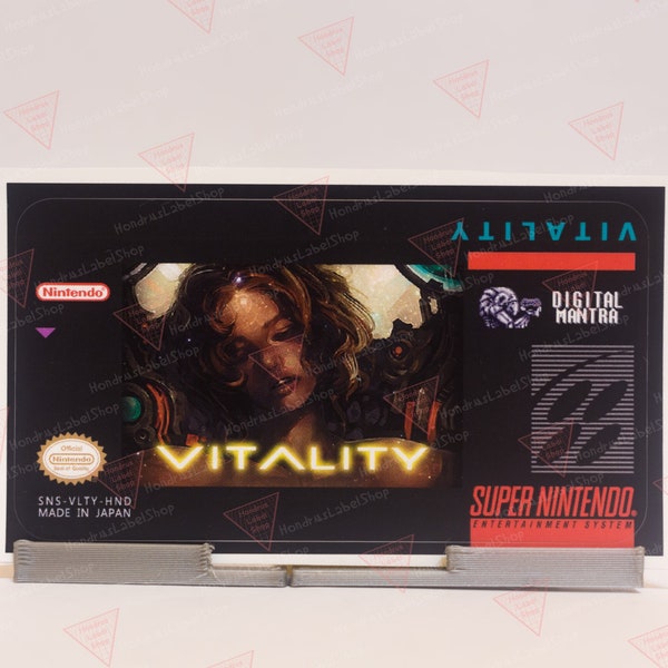 VITALITY (Super Metroid hack) - SNES NTSC Reproduction Label