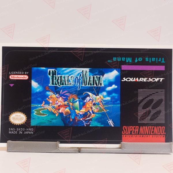 Trials of Mana - SNES NTSC Reproduction Label