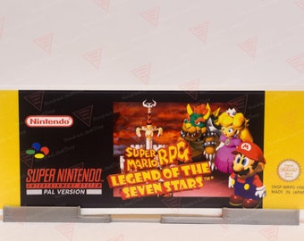 Super Mario RPG: Legend of the Seven Stars - SNES PAL Reproduction Label