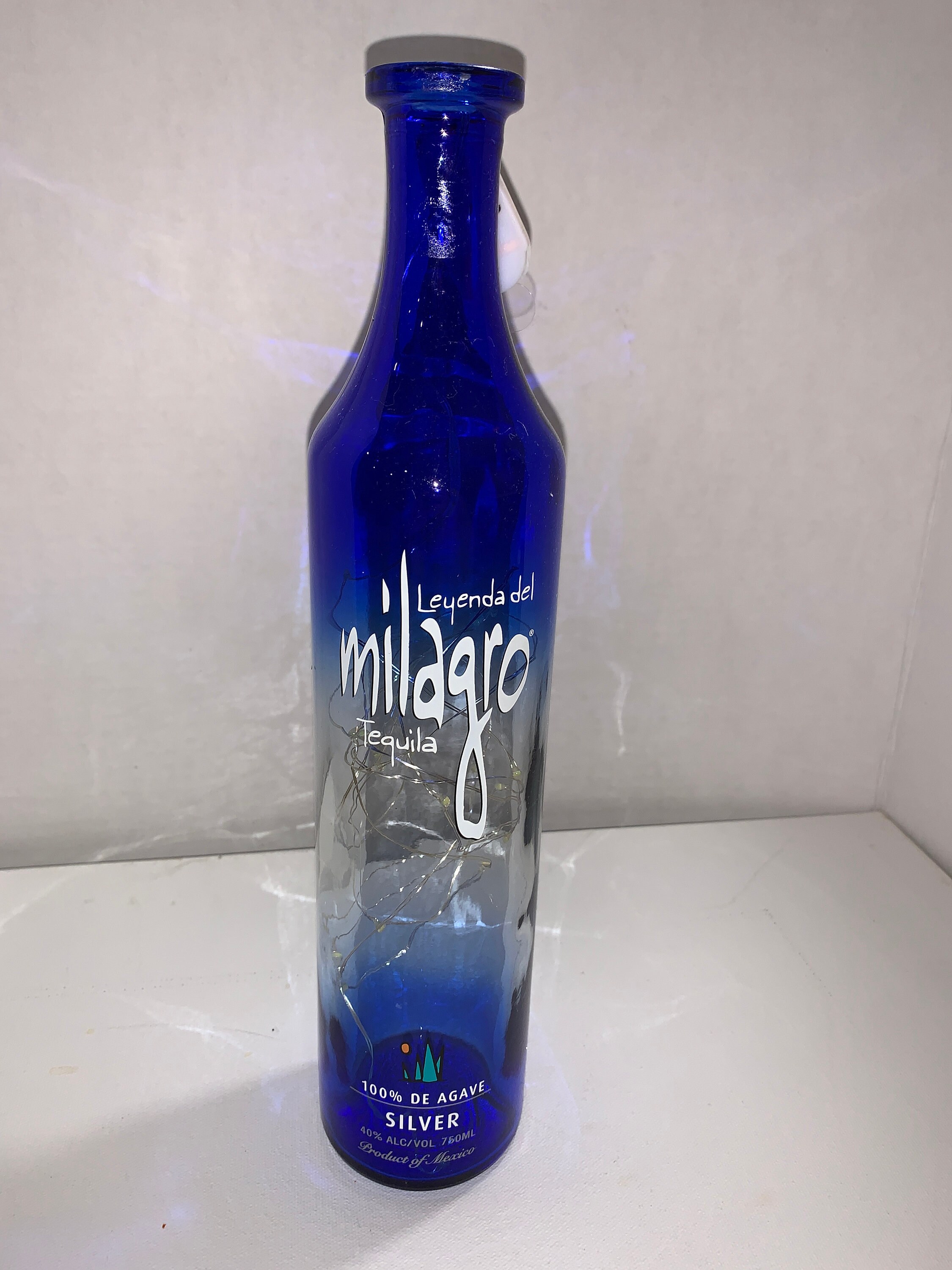 Milagro Tequila light up bottle Etsy
