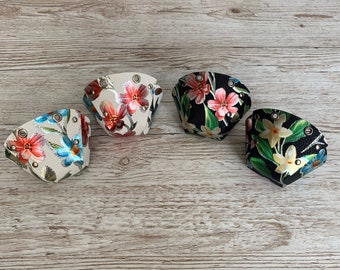 Flowery Faux Leather Toe Caps - Skate Toe Guards