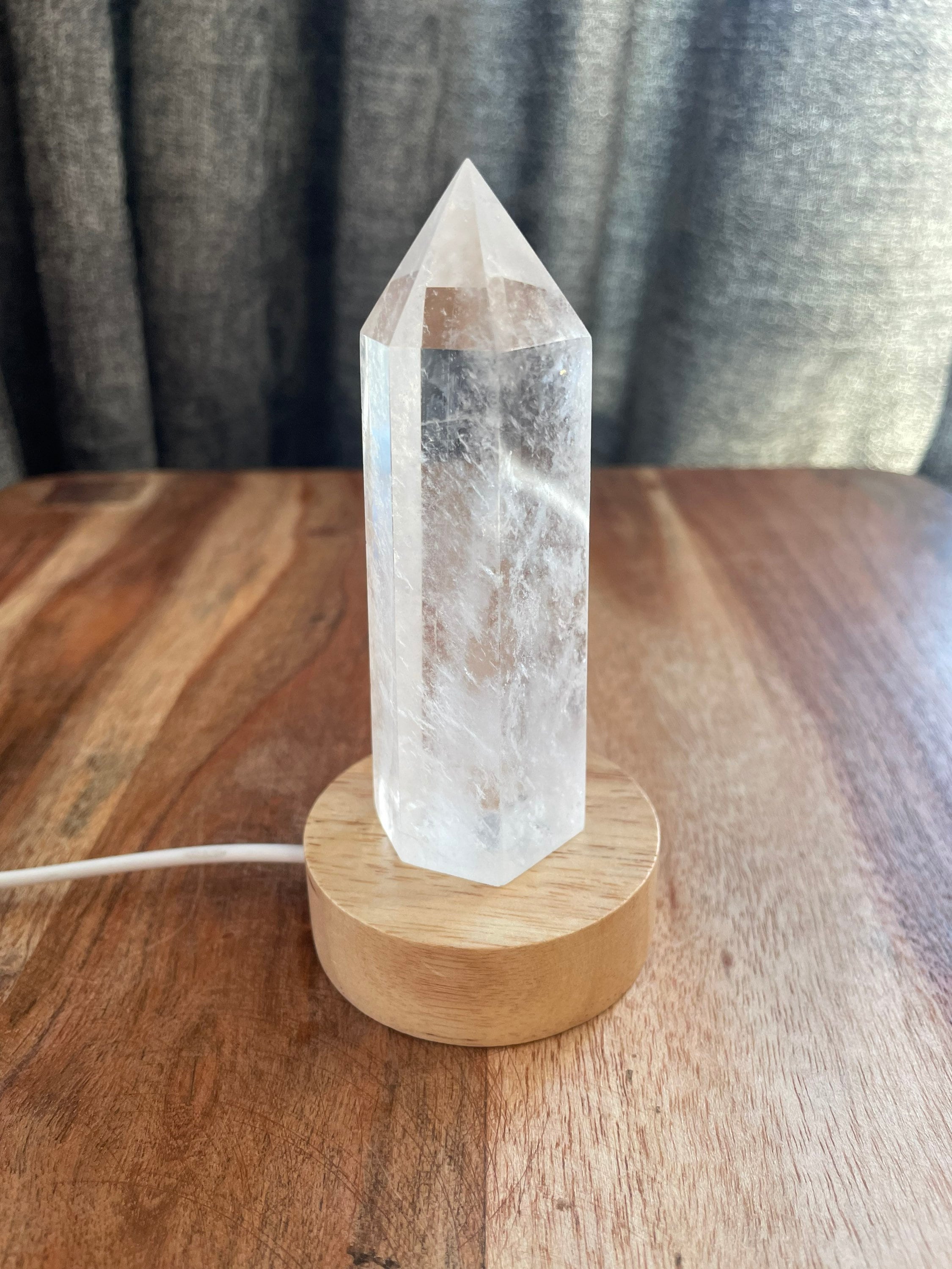 Clear Quartz Lamp Etsy UK