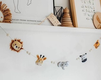 Safari Garland Safari Bunting Nursery Safari Nursery Decor Kids Bedroom Decor Baby neutral Nursery Animal Stocking Filler toddler Christmas