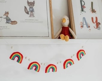Stocking Filler Plush Rainbow Decor Rainbow Baby Rainbow Theme Bedroom Decor toddler gift rainbow garland Christmas garland kids gift idea