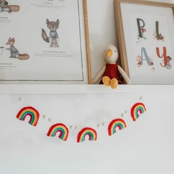 STOCKING FILLER Rainbow Plush Decor Rainbow Decor Rainbow Baby Rainbow Bedroom Decor Kids Xmas Present ideas Baby nursery rainbow christmas