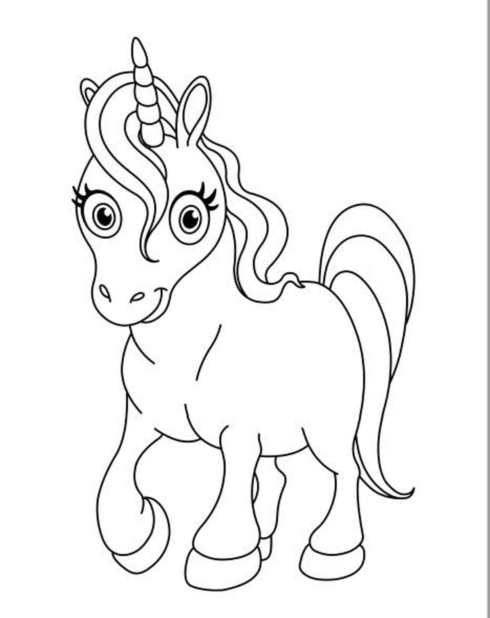 35 Unicorn Coloring Pages/printable/pdf - Etsy