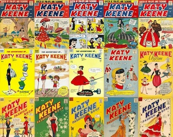 1950er Jahre Comics Damen - Katie Keene Modebücher, All New Stories, Comics & Jahrbücher. 59 Hefte