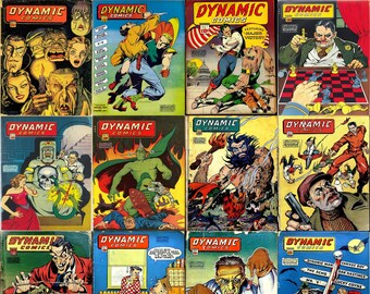 Adventure comics - Dynamic comics. 16 issues, Over 800 pages, 1950s vintage comics, pdfs suitable for pc, phones, tablets