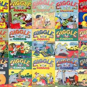 fun & comedy comics - Giggle comics collection. 15 issues, Over 800 pages, 1950s vintage comics, pdfs suitable for pc, phones, tablets
