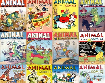 Collection de bandes dessinées animales vintage des années 50 (16 numéros) (téléchargement PDF)