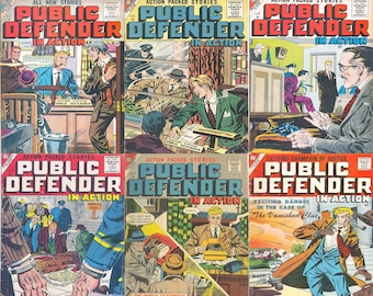 Vintage 1950s Crime Comics: Public Defender Collection (PDFs)