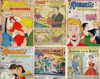 Vintage Romance comics - My Romantic Adventures. 12 issues, Over 400 pages, 1950s vintage love comics, pdfs suitable for pc, phones, tablets