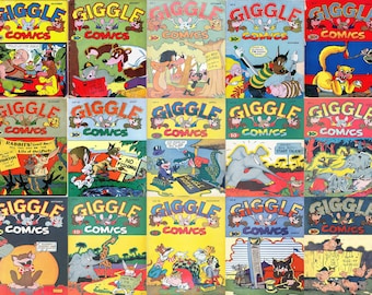 Cómics de diversión y comedia: colección de cómics Giggle. 15 números, más de 800 páginas, cómics antiguos de los años 50, archivos PDF aptos para PC, teléfonos y tabletas.