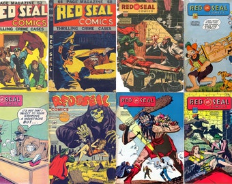 Adventure comics - Red Seal collection. 8 issues, Over 380 pages, 1950s vintage comics, pdfs suitable for pc, phones, tablets