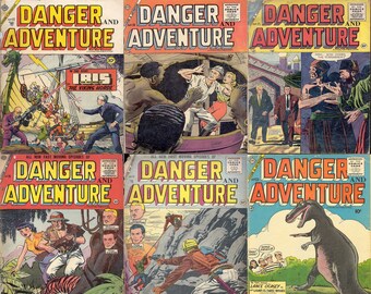 Collection de bandes dessinées d'aventure des années 50 : 6 numéros vintage (PDF)