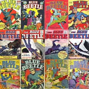 Vintage Blue Beetle Comics Collection: 12 Issues (1950s) (PDFs)