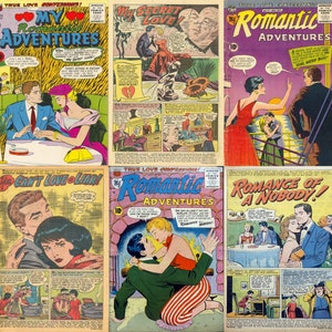 Cómics románticos antiguos: Mis aventuras románticas. 12 números, más de 400 páginas, cómics de amor antiguos de los años 50, archivos PDF aptos para PC, teléfonos y tabletas. imagen 3