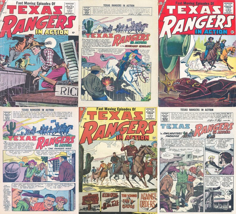 Vintage Texas Rangers Comics: 1950s Wild West Collection (pdfs) - Etsy