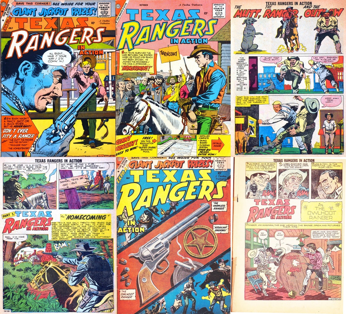 Vintage Texas Rangers Comics: 1950s Wild West Collection (pdfs) - Etsy
