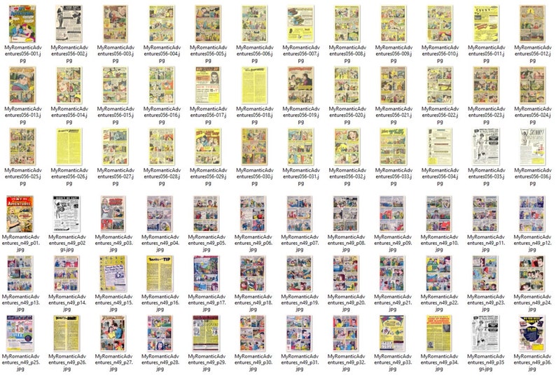 Cómics románticos antiguos: Mis aventuras románticas. 12 números, más de 400 páginas, cómics de amor antiguos de los años 50, archivos PDF aptos para PC, teléfonos y tabletas. imagen 4