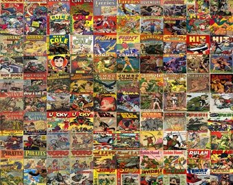 Vintage adventure comic collections 40 sets -160 issues PDFS - jungle, big shot, flight, cave girl, hot rods, pirates, robin hood, dangermen