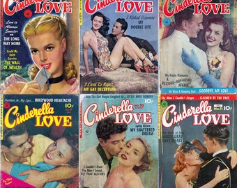 Cómics románticos antiguos: Cenicienta Love. 6 números, más de 200 páginas, cómics de amor antiguos de los años 50, archivos PDF aptos para PC, teléfonos y tabletas.