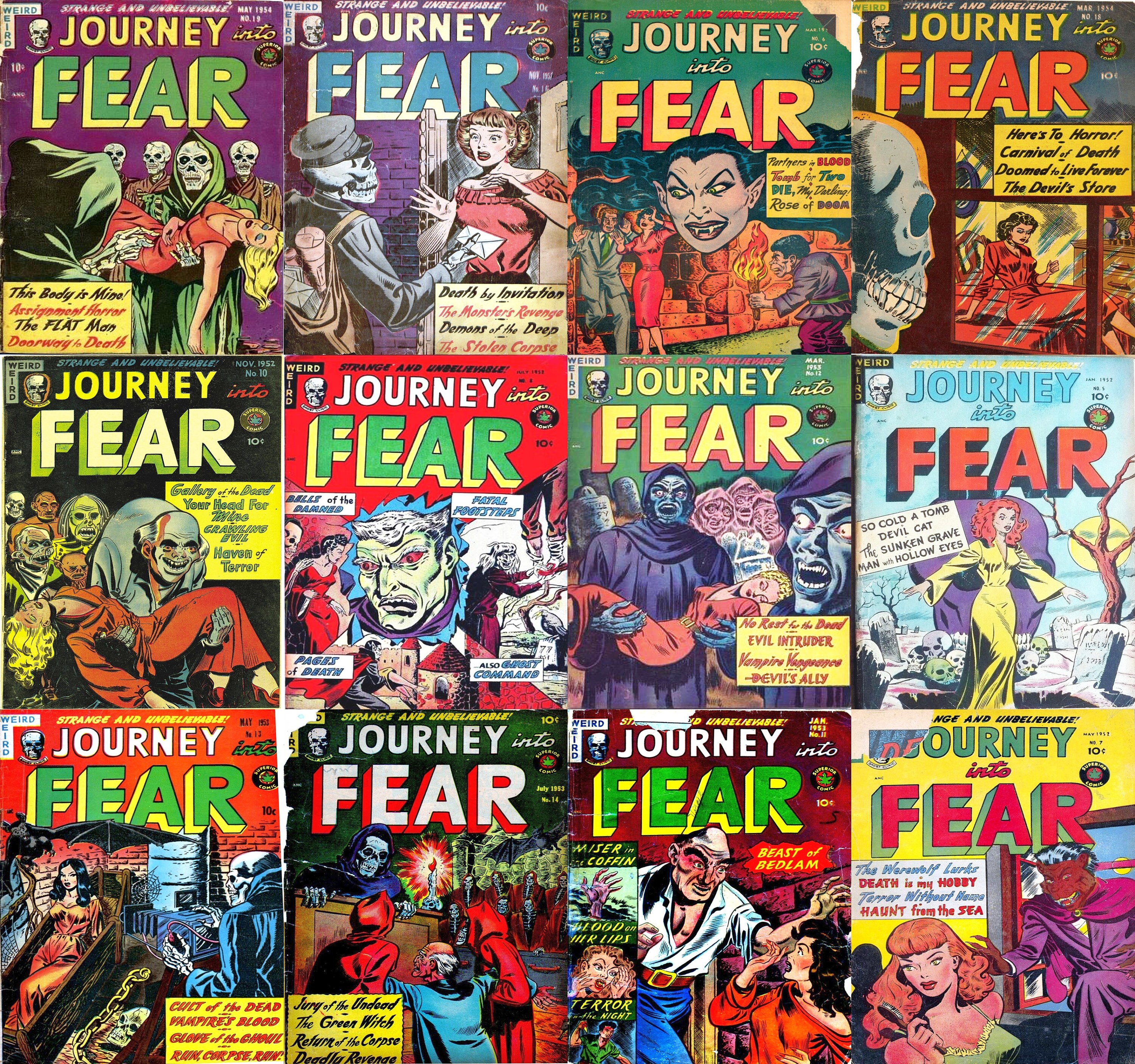 Vintage 1950s Horror Comics: Journey into Fear Collection (PDFs)