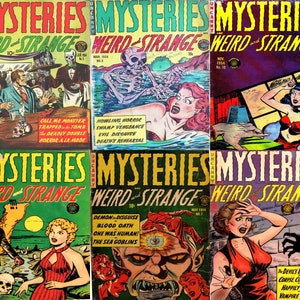 Vintage 1950s Horror Comics: Mysteries Weird and Strange (6 Issues) (PDFs)