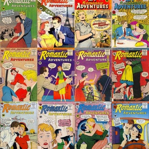 Cómics románticos antiguos: Mis aventuras románticas. 12 números, más de 400 páginas, cómics de amor antiguos de los años 50, archivos PDF aptos para PC, teléfonos y tabletas. imagen 2