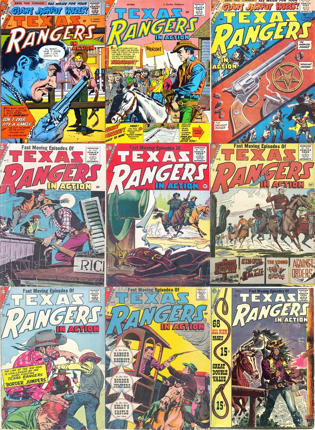 Vintage Texas Rangers Comics: 1950s Wild West Collection (pdfs) - Etsy