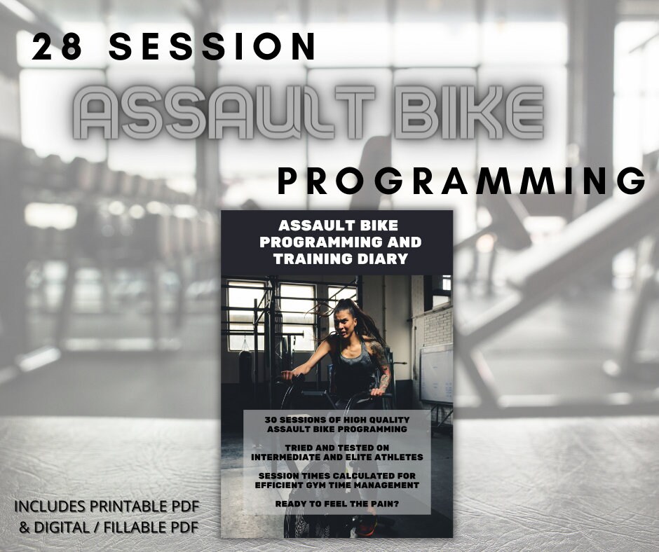 28 Session Assault Bike Crossfit Gym Planner Get Fit Etsy