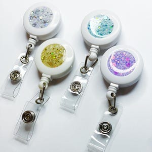 Nurse glitter reels, reels, nurse reel, glitter reels, retractable reels