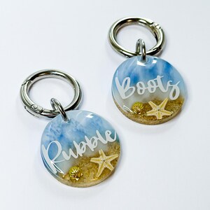 Custom Resin Dog Tag, Beach Dog Tag, Resin Dog Tag, Pet Tags image 5