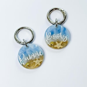 Custom Resin Dog Tag, Beach Dog Tag, Resin Dog Tag, Pet Tags image 6