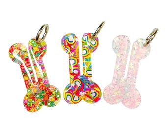 Funfetti Resin Dog Waste Bag Holder - Hands-Free Leash Attachment
